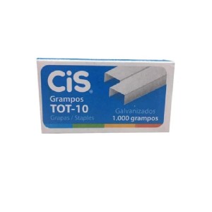 CAIXA DE GRAMPOS GALVANIZADOS TOT-10 C/ 1000UN CIS