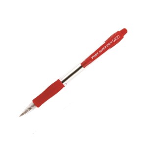 CANETA SUPER GRIP RETRÁTIL 0.7 VERMELHA PILOT