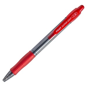 CANETA SUPER GRIP RETRÁTIL 1.6 VERMELHO PILOT