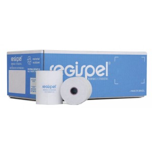 BOBINA 57X30 1 VIA BRANCA MAQ CALCULAR CX 30 UNIDS REGISPEL