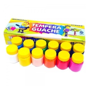 TEMPERA GUACHE 15ML COM 12 CORES ACRILEX