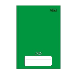 CADERNO BROCHURA CAPA DURA 1/4 VERDE 96 FLS D+ TILIBRA