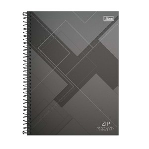 CADERNO QUADRICULADO 5X5MM ESPIRAL CD UNIV ZIP 96FLS TILIBRA