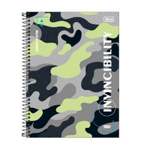 CADERNO ESPIRAL CD UNIV 16M HIDE 256 FLS TILIBRA