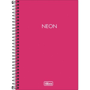 CADERNO ESPIRAL CP 1/4 SEM PAUTA NEON PINK 80F TILIBRA