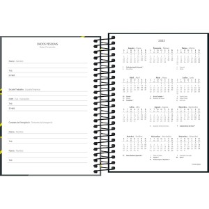 AGENDA ESPIRAL DIÁRIA PEPPER MASCULINA M4 TILIBRA