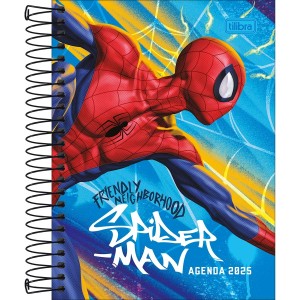 AGENDA ESPIRAL DIÁRIA SPIDER MAN M4 TILIBRA