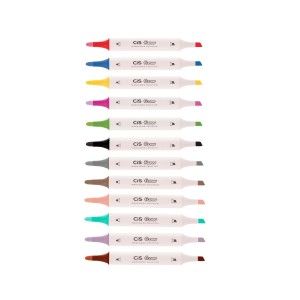 CANETA MARCADOR CRIATIVO FLOW 12 CORES CIS