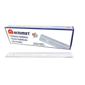 RÉGUA 30CM CRISTAL 981.0 ACRIMET 24 UNIDS ACRIMET