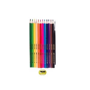 LÁPIS DE COR AQUARELÁVEL 12 CORES COM PINCEL LEO&LEO