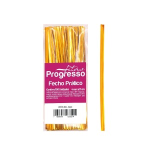 FECHO PRATICO OURO 11CM X 4MM 100 UNID PROGRESSO