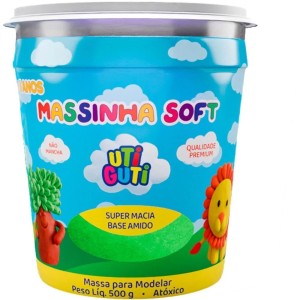 MASSINHA DE MODELAR SOFT 500G VERDE ESCURO UTI GUTI