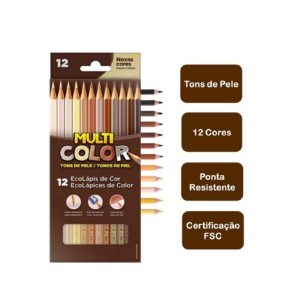 ECOLÁPIS DE COR MULTICOLOR 12 TONS DE PELE