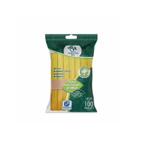 PALITO DE SORVETE PONTA REDONDA ESCOLAR 100 UNIDS AMARELO THEOTO