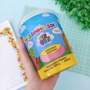 MASSINHA DE MODELAR SOFT 500G ROSA UTI GUTI