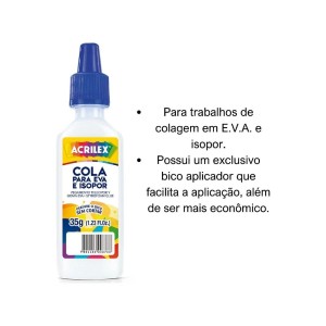 COLA PARA E.V.A E ISOPOR 35G ACRILEX