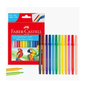 CANETINHA HIDROGRÁFICA 12 CORES FABER-CASTELL
