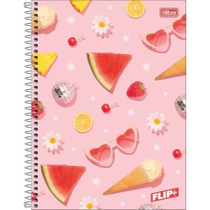 CADERNO ESPIRAL UNIVERSITÁRIO CD 10M 200FLS FLIP FEM TILIBRA