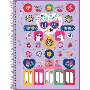 CADERNO ESPIRAL CD UNIV 10M SHOW FEM 160 FLS TILIBRA