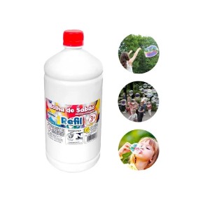 REFIL LÍQUIDO PARA BOLHAS DE SABÃO 1L BRASILFLEX BUBBLE