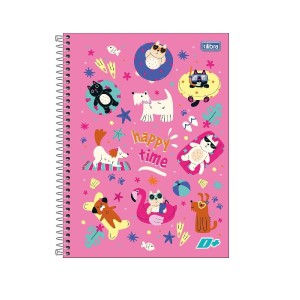 CADERNO ESPIRAL 1/4 CAPA DURA 200FLS D+ FEM TILIBRA
