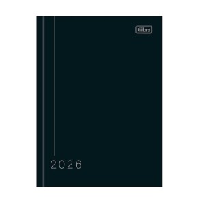 AGENDA COSTURADA DIÁRIA PEPPER PRETA TILIBRA