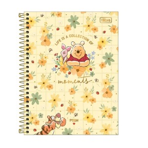 CADERNO ESPIRAL CAPA DURA COLEGIAL 1M POOH 80 FOLHAS TILIBRA