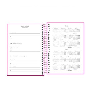 AGENDA ESPIRAL DIARIA PEPPER ROSA M4 TILIBRA