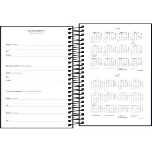 AGENDA ESPIRAL DIÁRIA SPICE PRETO M6 TILIBRA