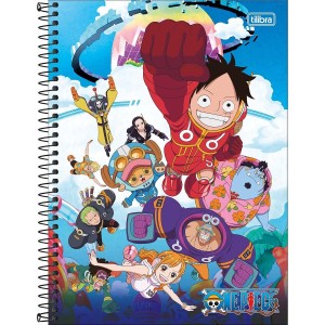 CADERNO ESPIRAL CD UNIV 10M ONE PIECE 160 FLS TILIBRA