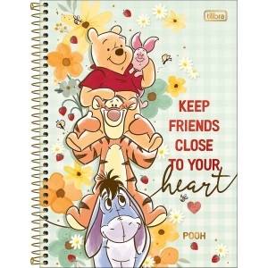 CADERNO ESPIRAL CD UNIV 1M POOH 80 FLS TILIBRA CONNECT