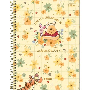 CADERNO ESPIRAL CD UNIV 10M POOH 160 FLS TILIBRA CONNECT