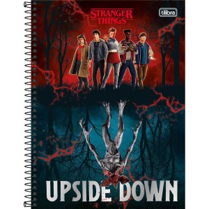 CADERNO ESPIRAL UNIV 1M STRANGER THINGS 80F TILIBRA CONNECT