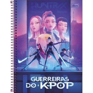 CADERNO ESPIRAL UNIV 10M GUERREIRAS DO K-POP 160 FLS TILIBRA