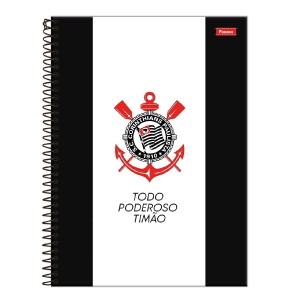 CADERNO ESPIRAL UNIV CD 80 FLS CORINTHIANS FORONI