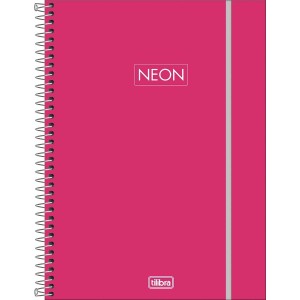 CADERNO ESP CAPA PLÁSTICA UNIV 10M NEON FIT F 160FLS TILIBRA