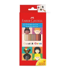 ECOLAPIS DE COR  TONS DE PELE 12 CORES FABER-CASTELL