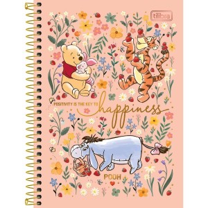 CADERNO ESPIRAL CD 1/4 POOH 80 FLS TILIBRA