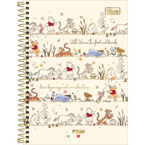 CADERNO ESPIRAL CD 1/4 POOH 80 FLS TILIBRA