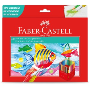 ECOLÁPIS DE COR AQUARELÁVEL 60 CORES FABER-CASTELL