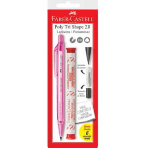 LAPISEIRA POLY TRI SHAPE 2.0MM ROSA FABER-CASTELL