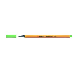 CANETA POINT 88/033 0.4 VERDE NEON STABILO