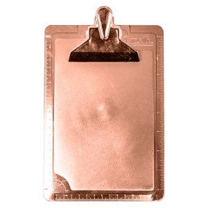 PRANCHETA 1/2 OFÍCIO METALIZADA ROSE GOLD DELLO