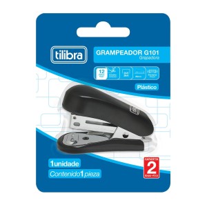 GRAMPEADOR 12 FOLHAS MINI C/ EXTRATOR G101 PRETO TILIBRA