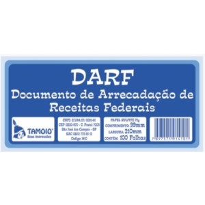 DARF DOCUMENTO ARRECADAÇÃO RECEITAS FEDERAIS 100 FLS TAMOIO