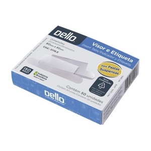 VISOR E ETIQUETA PARA PASTAS SUSPENSAS 50 UNIDADES DELLO
