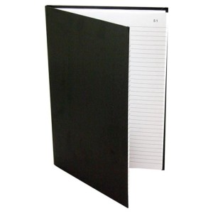 LIVRO ATAS SEM MARGEM 206X300 PRETO 50 FOLHAS TAMOIO