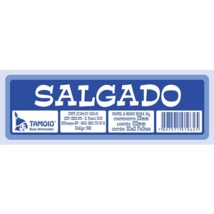 FICHA SALGADO 50X2 FOLHAS PCT C/ 10 BLOCOS TAMOIO
