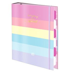 CADERNO ARGOLADO 1/4 C/ ELÁSTICO ENJOY 48 FLS DAC