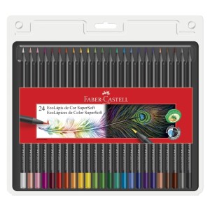 ECOLÁPIS DE COR 24 CORES SUPERSOFT FABER-CASTELL